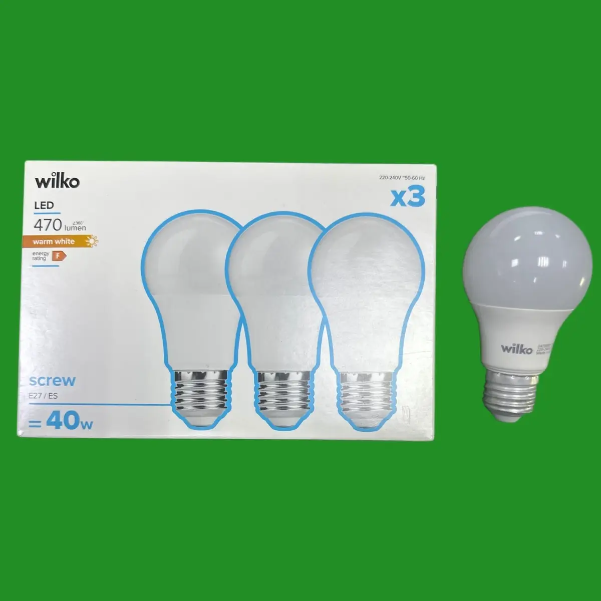 3x 5.5W (=40W) WILKO LED GLS Globe Light Bulbs, 2700K ES E27 Edison Screw Lamp - image 3 | Free standard UK delivery included | Discount Quality Products
