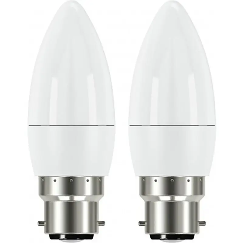 2x 5.2W (=40W) Home LED Frosted Candle Light Bulbs BC B22 Bayonet 2700K Lamp - image 4 | Free standard UK delivery included | Discount Quality Products