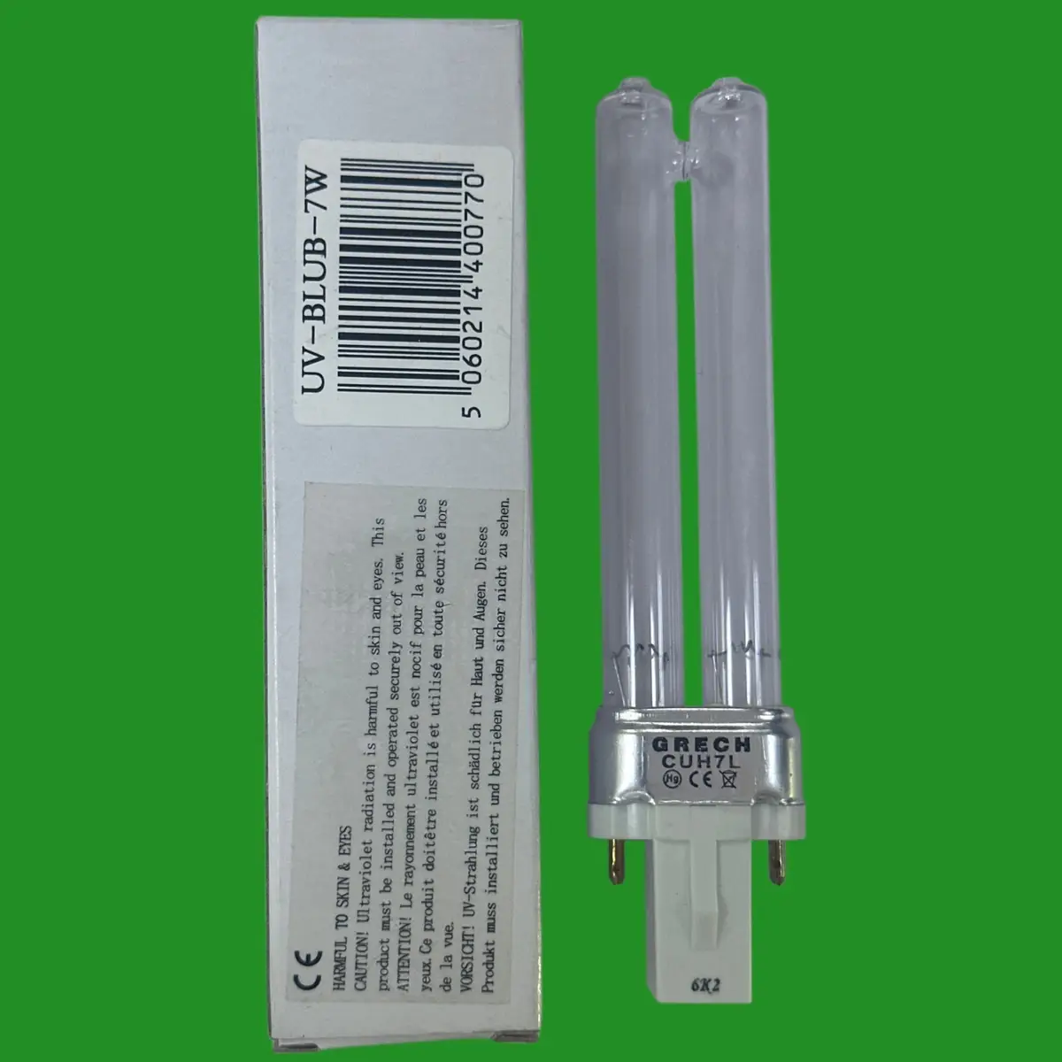 7W UVC G23 CFL PL Fish Pond UV Ultra Violet Germicidal Light Bulb Lamp Clarifier