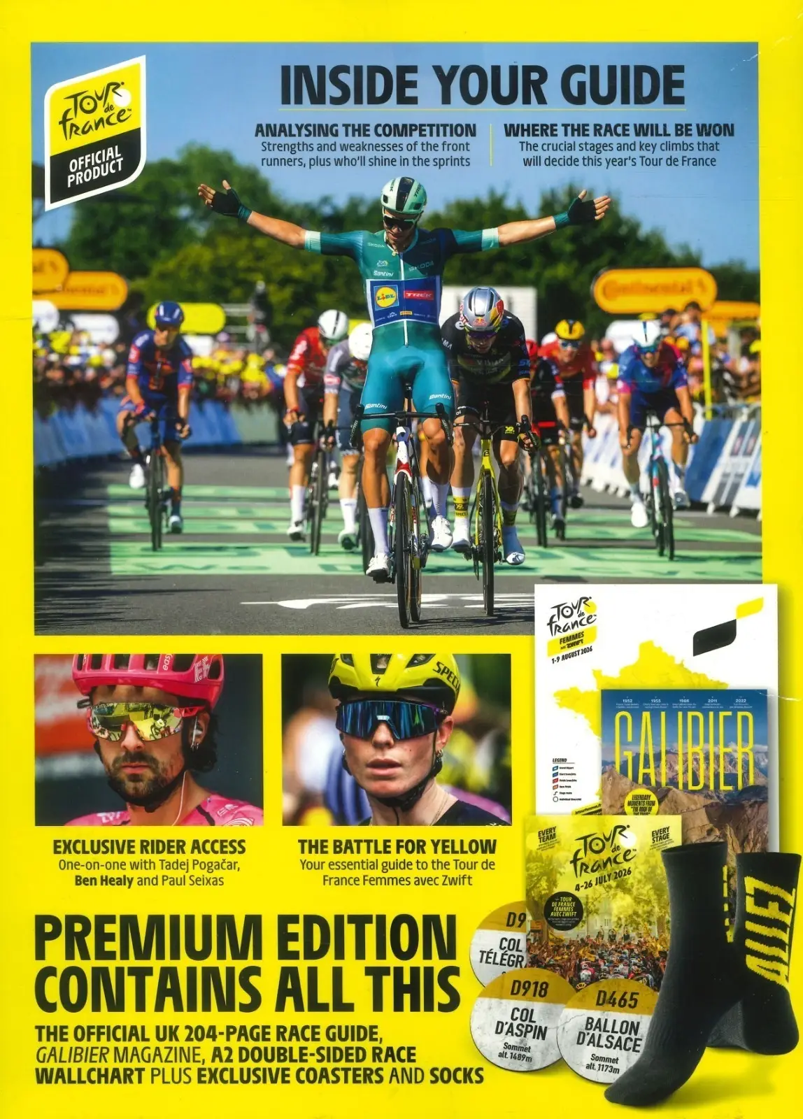 Tour de France Premium Edition Official 2026 Race Guide, Magazine, Wallchart - image 3 | Free standard UK delivery included | Discount Quality Products