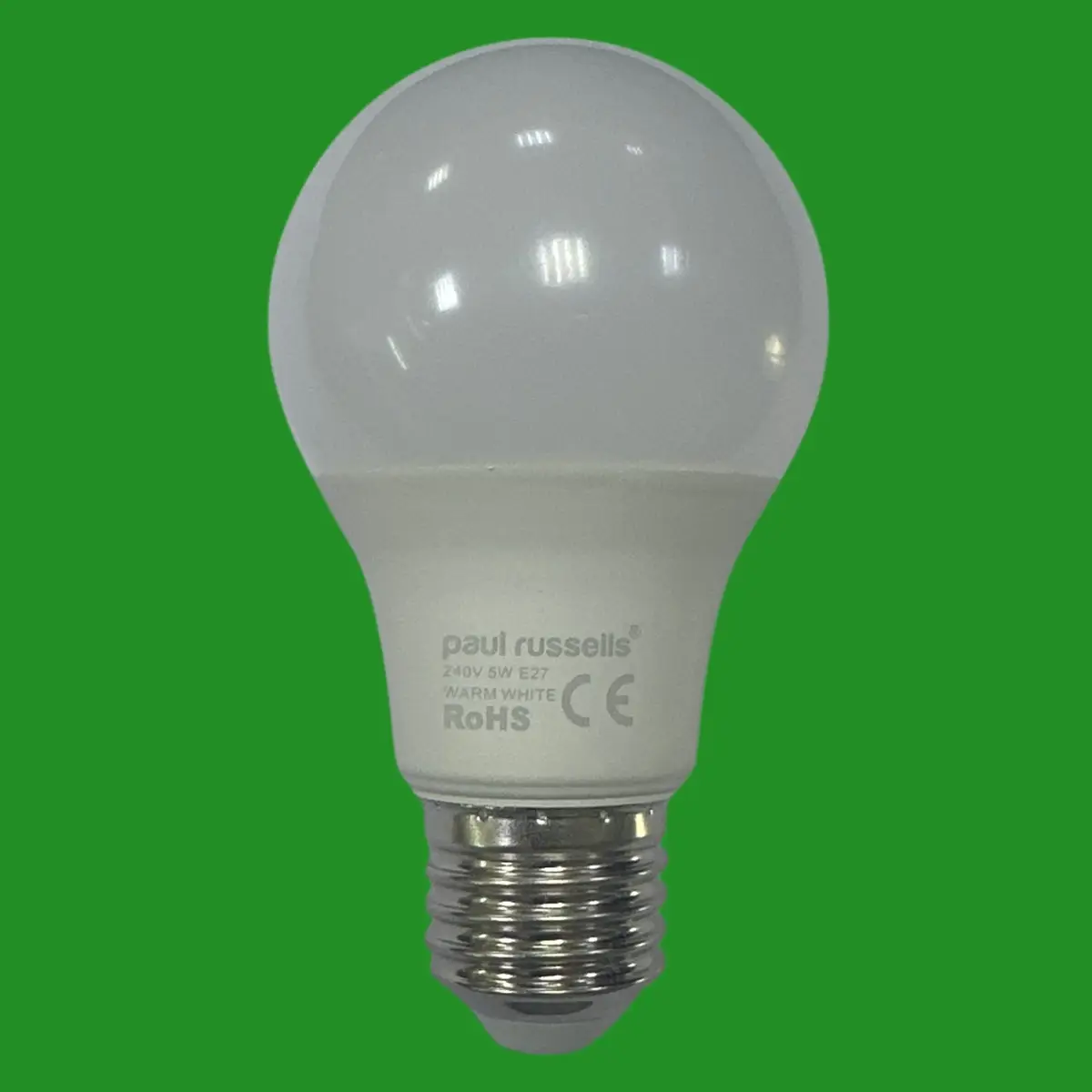 1x 5W (=40W) Paul Russells GLS LED Light Bulbs ES E27 Edison Screw 2700K  Lamp - image 2 | Free standard UK delivery included | Discount Quality Products