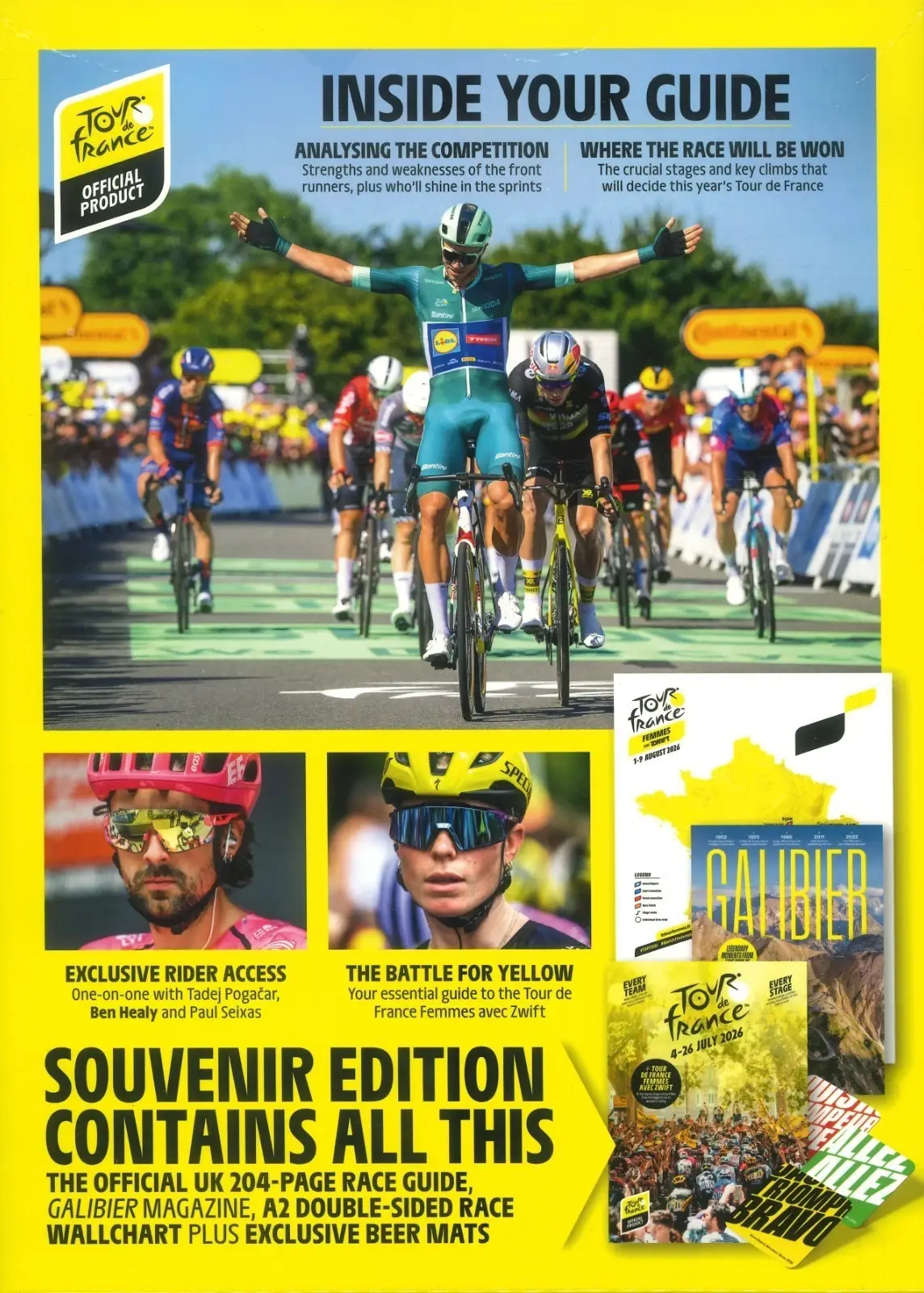 Tour de France Souvenir Edition Official 2026 Race Guide, Magazine, Wallchart - image 3 | Free standard UK delivery included | Discount Quality Products
