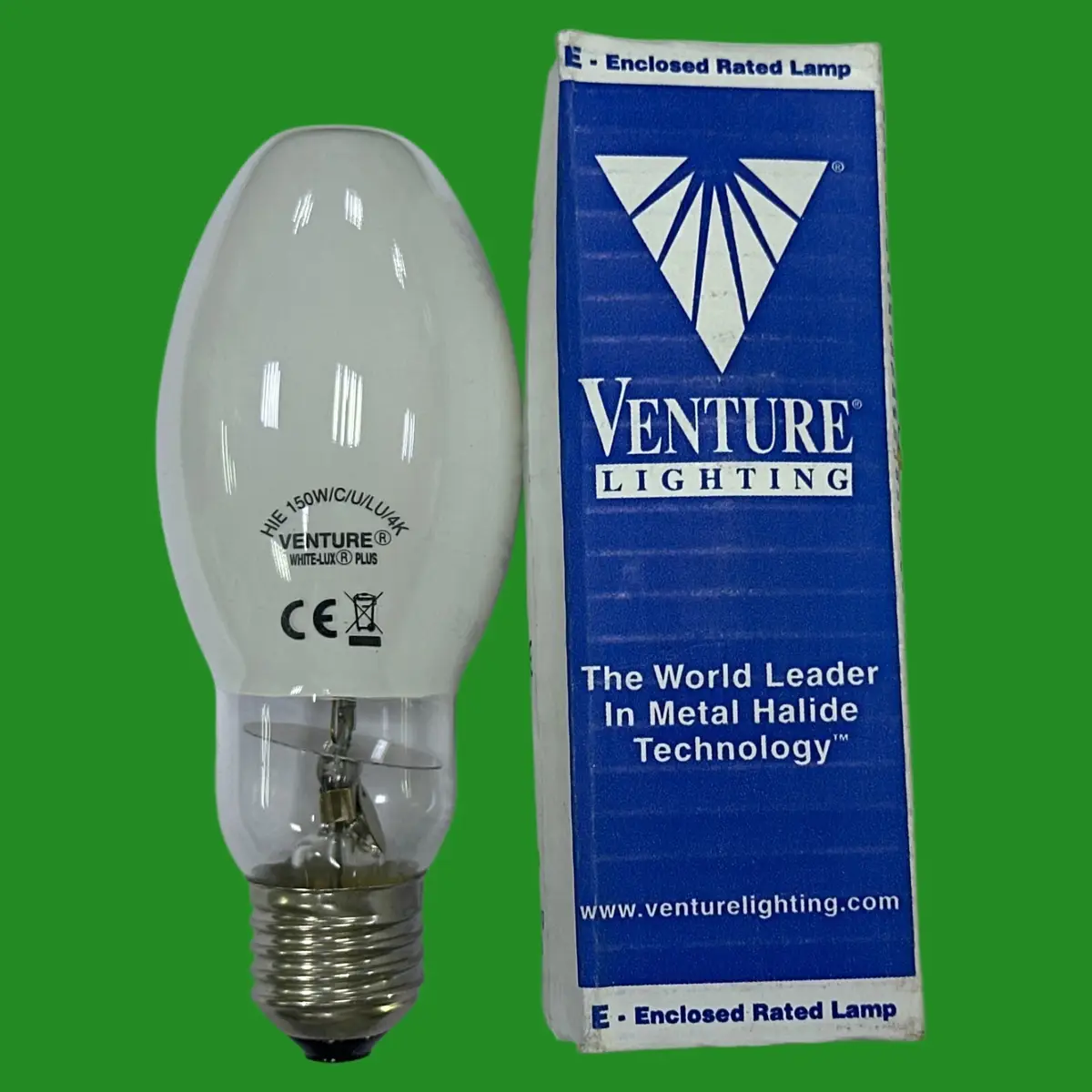 150W Venture HIE Metal Halide Lamp 4000K Elliptical Light Bulb ES E27 Screw