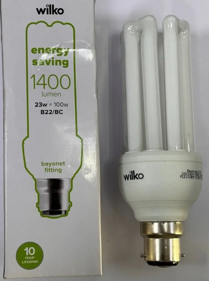 1x 23W (=100W) Low Energy Power Saving CFL Stick Light Bulbs Bayonet BC B22 Lamp