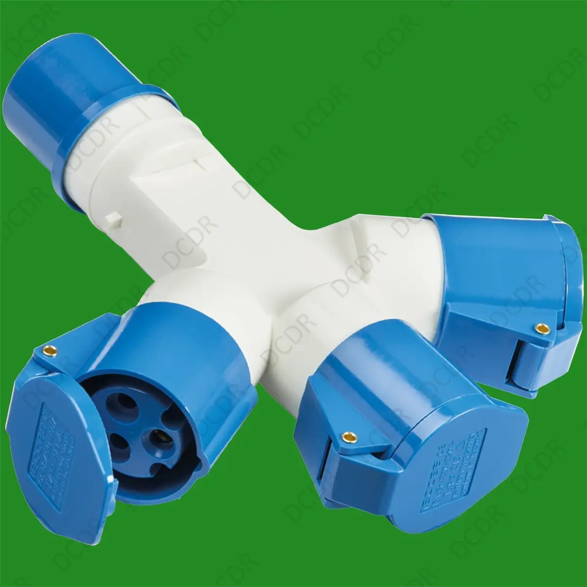 16A 240V IP44 Industrial Outdoor Ceeform 3 Gang Splitter 3 Pin Heavy Duty Power