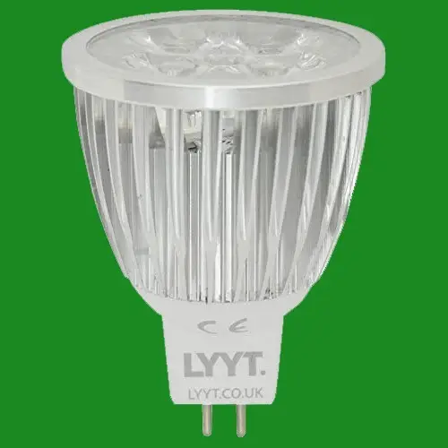 1x 4W (=35W) LED Ultra Low Energy, Long Barrel 12V MR16, GU5.3 Spot Light Bulbs