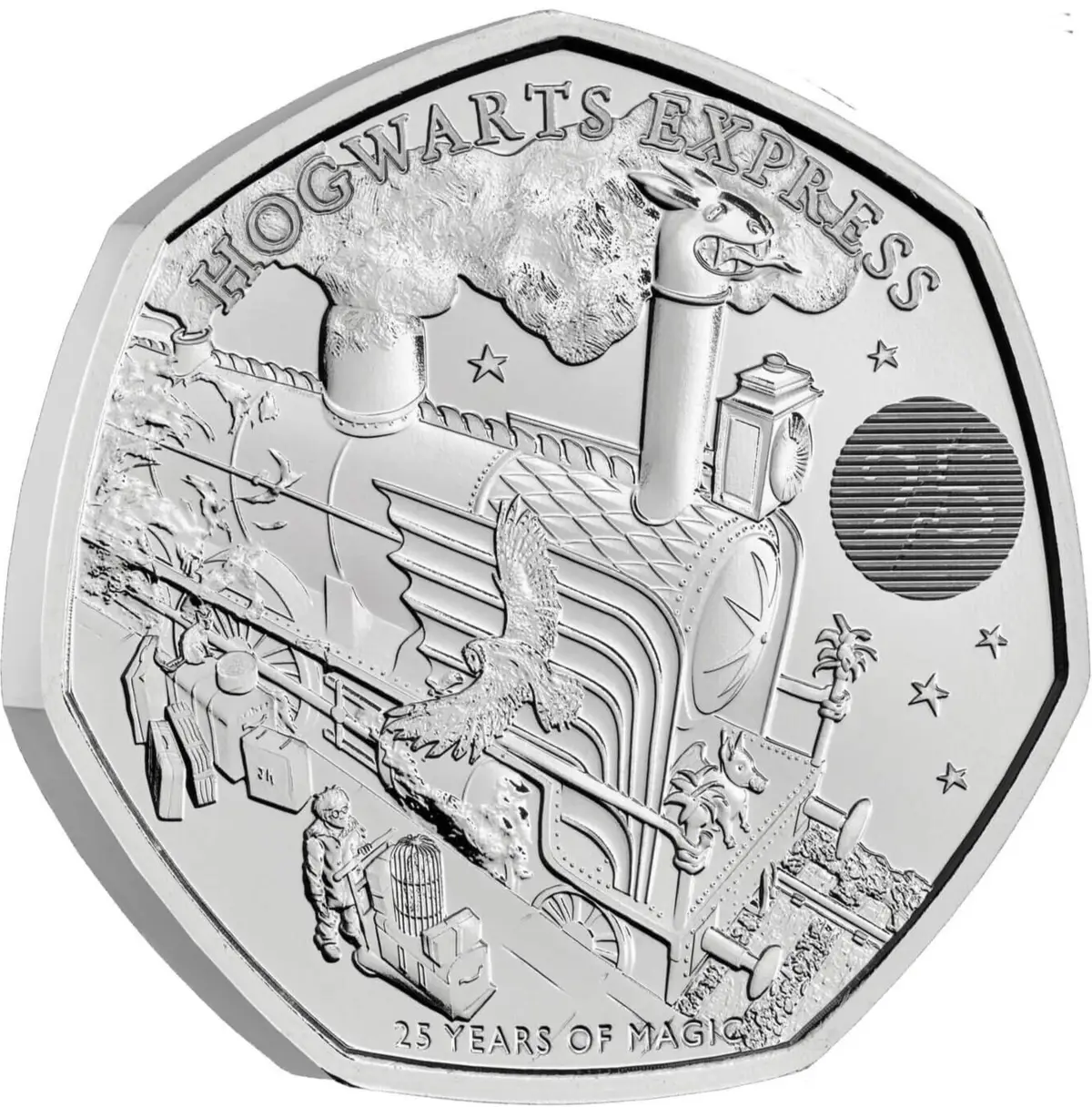 Harry Potter 25 Years Hogwarts Express 2022 UK 50p Brilliant Uncirculated Coin