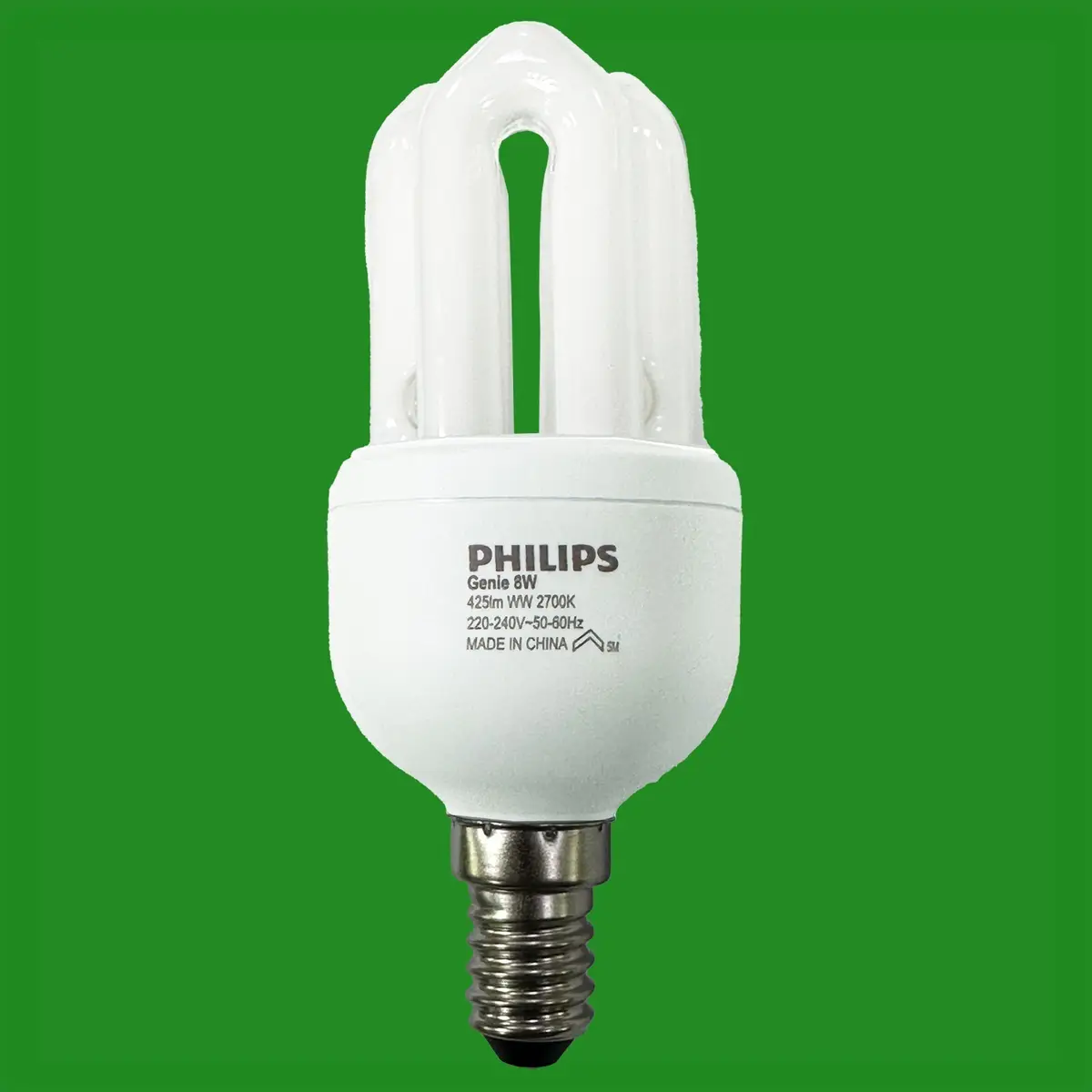 1x 8W (=40W) Philips CFL Stick E14 SES Low Energy Power Saving Light Bulbs 2700K - image 2 | Free standard UK delivery included | Discount Quality Products