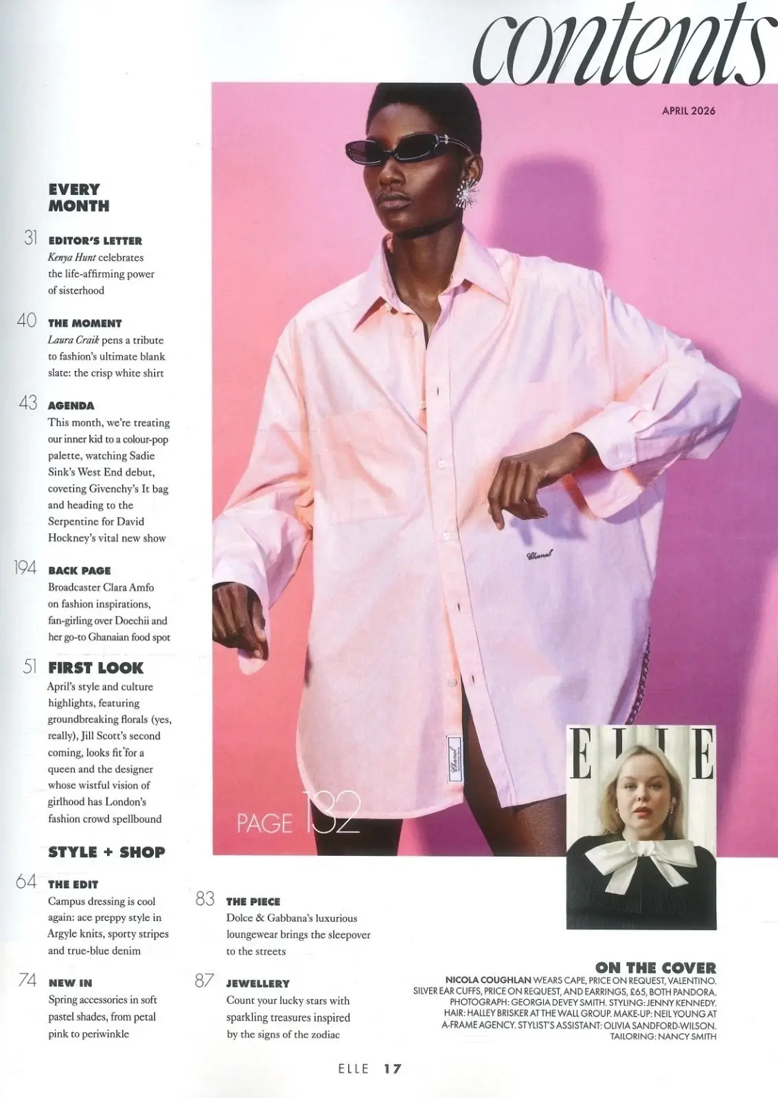 Elle Magazine: Nicola Coughlan, Clara Amfo, Sadie Sink, Fashion, April 2026 - image 3 | Free standard UK delivery included | Discount Quality Products