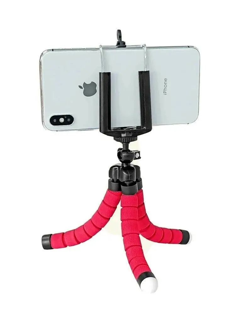 Mini Flexible Octopus Leg Tripod, Smartphone, Camera, GoPro Holder, Red / Black - image 6 | Free standard UK delivery included | Discount Quality Products