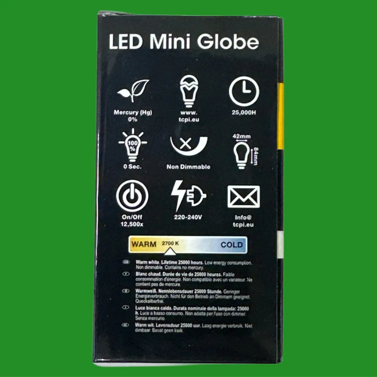 2x 5W (=30W) TCP LED Pearl Mini Globe Round Golf Light Bulb SES E14 2700K - image 3 | Free standard UK delivery included | Discount Quality Products