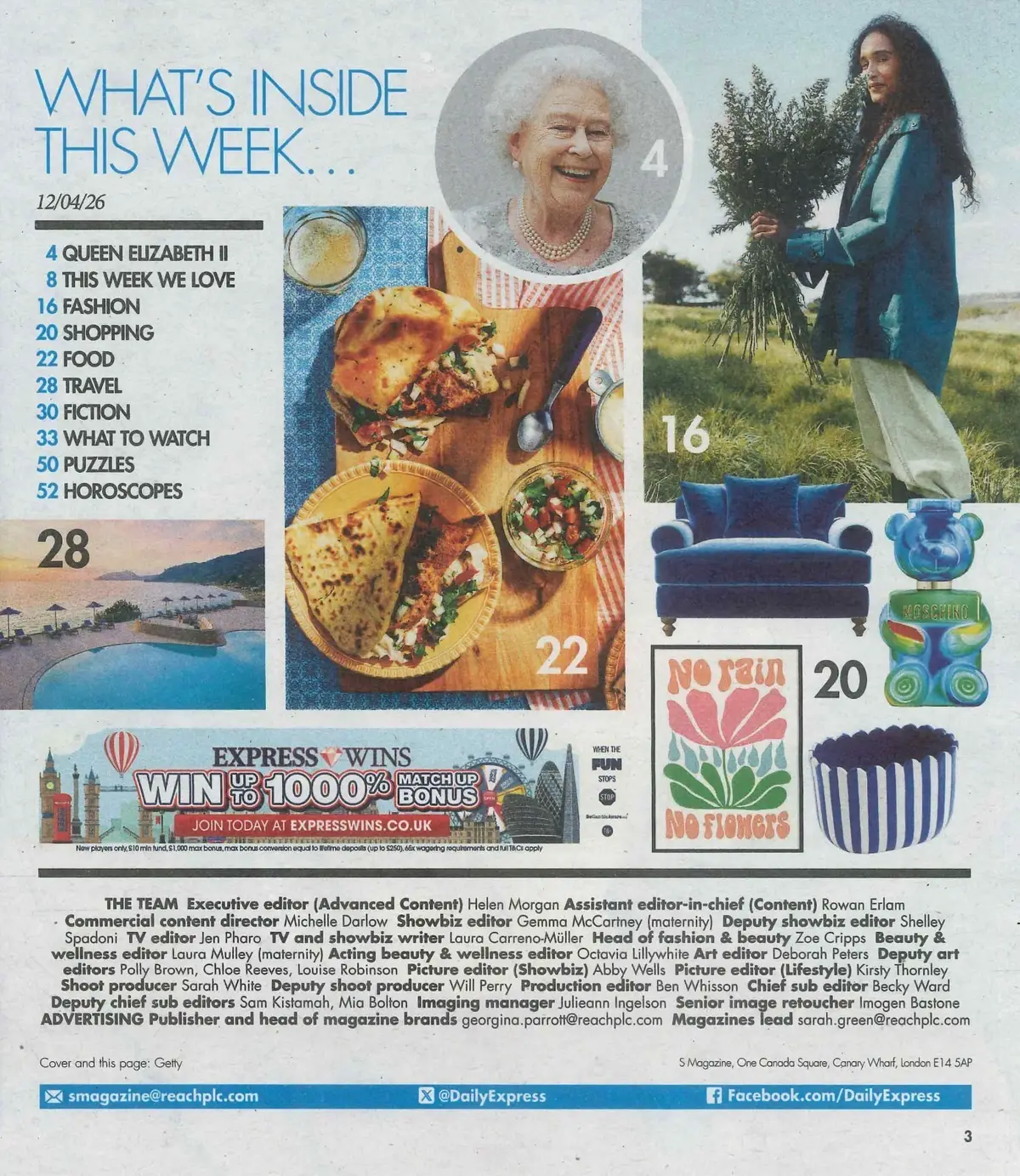 Sunday Express Magazine: Queen Elizabeth II 100th Birthday Tribute, 12.4.26 - image 3 | Free standard UK delivery included | Discount Quality Products