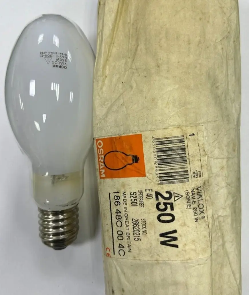 1x 250W OSRAM HPS High Pressure Sodium SON-E Elliptical Light Bulb Lamp GES E40