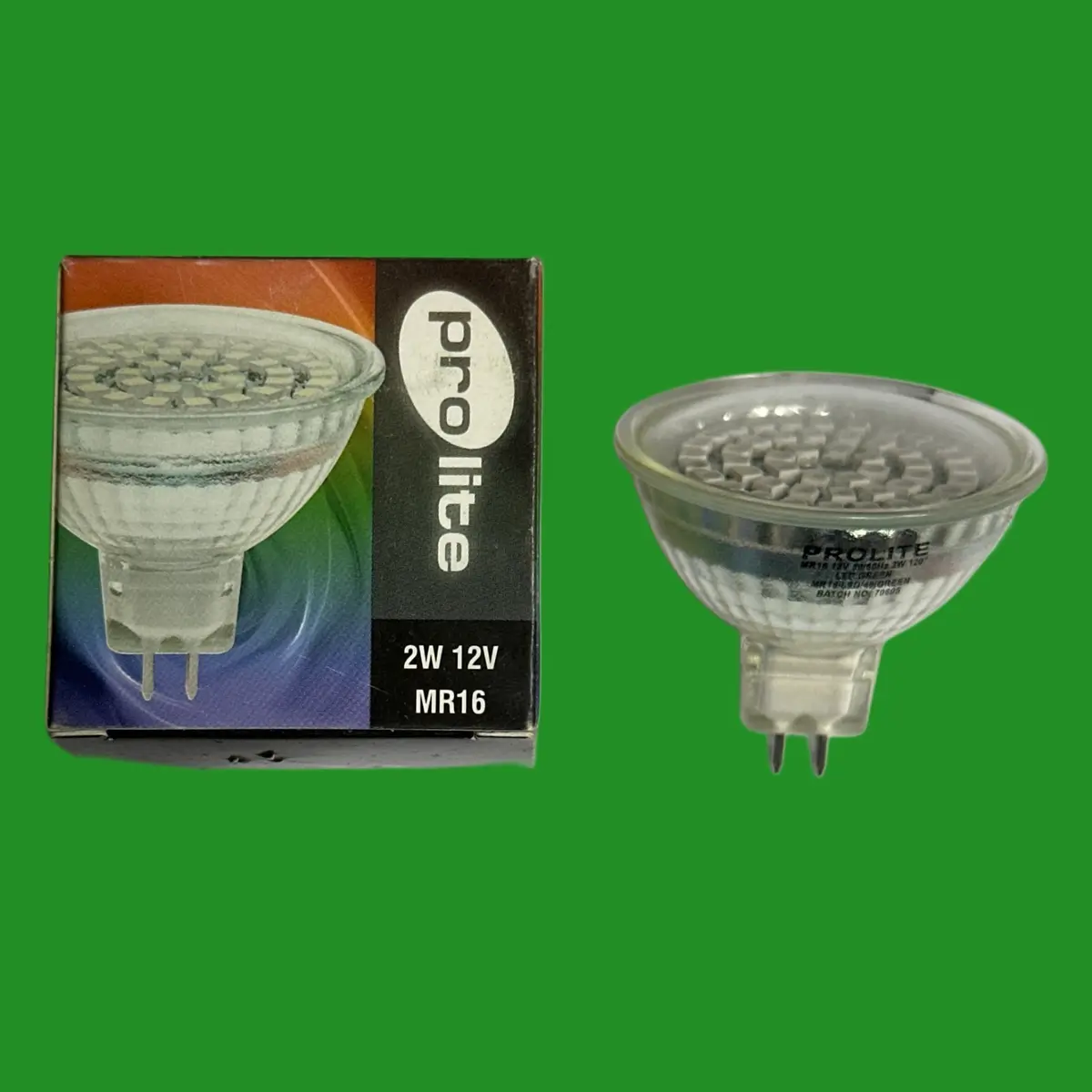 3x 2W Prolite 48 LED Green Coloured MR16 Spot Light Bulbs, 12V Lamps GU5.3 - image 2 | Free standard UK delivery included | Discount Quality Products