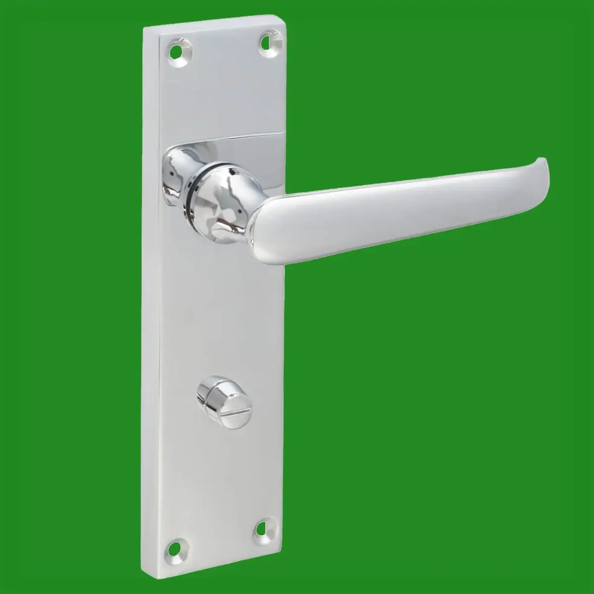 1 Pair Victorian Chrome Lever Latch Lock Set Bathroom, Bedroom Door Handle - image 7 | Free standard UK delivery included | Discount Quality Products