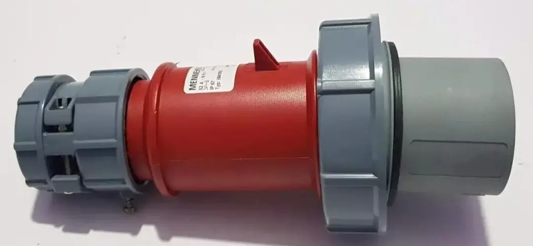 32A 415V MENNEKES 3841RD IP67 Red Cable Mount 4P 3P+E Industrial Power Plug - image 3 | Free standard UK delivery included | Discount Quality Products