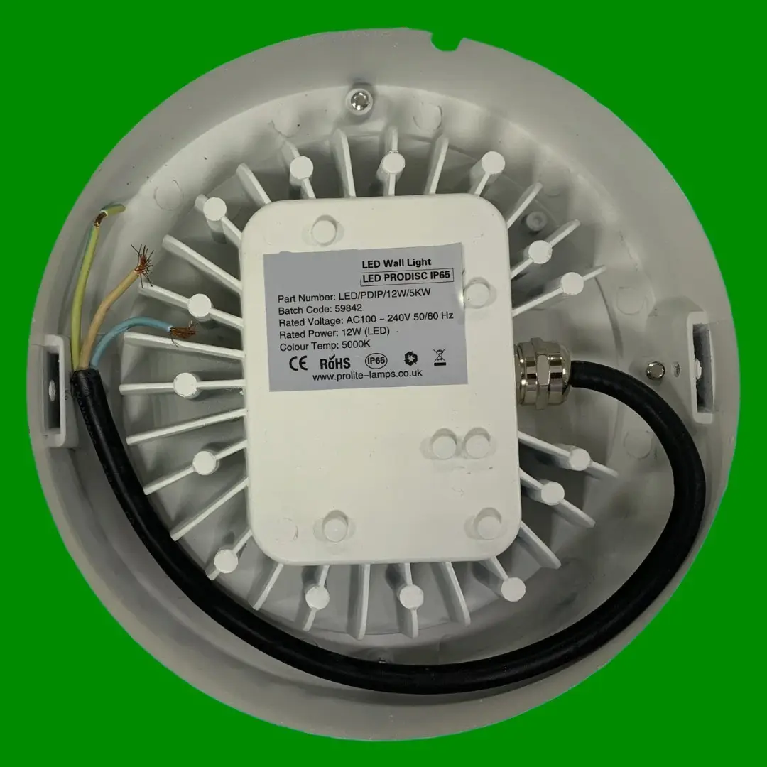 12W LED Outdoor Round White 5000K IP65 Bulkhead, Garden Wall Lamp Security Light - image 2 | Free standard UK delivery included | Discount Quality Products