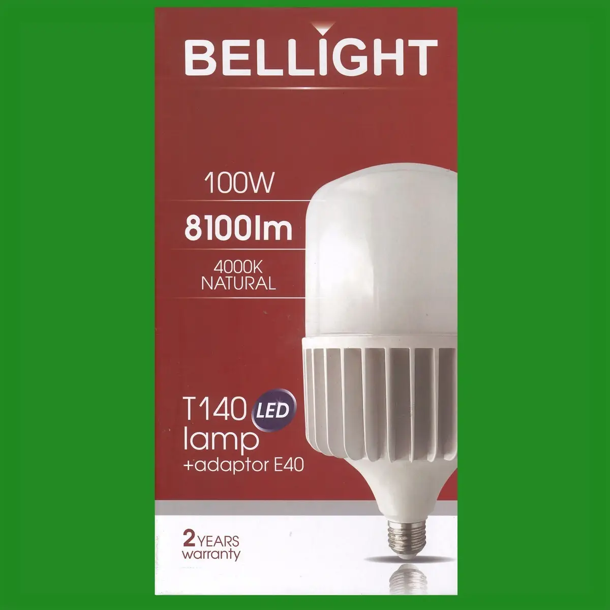 1x 100W (=450W) T140 LED Light Bulb 4000K Edison Screw ES E27 & GES E40 Adaptor - image 2 | Free standard UK delivery included | Discount Quality Products