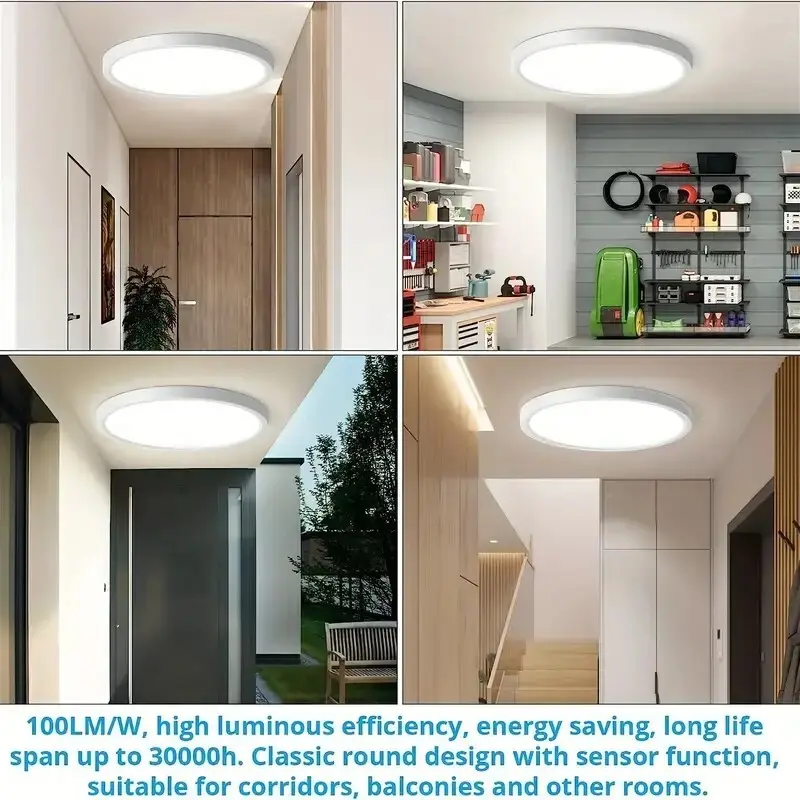 24W LED PIR Radar Motion Sensor Round Ceiling Light Porch Hallway Garage 6000K - image 3 | Free standard UK delivery included | Discount Quality Products