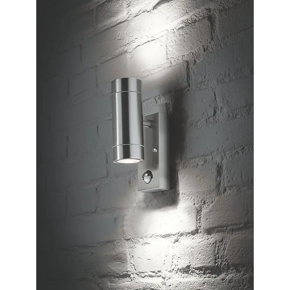 1x Stainless Steel IP44 Up & Down Outdoor PIR Motion Sensor Security Wall Light - image 4 | Free standard UK delivery included | Discount Quality Products