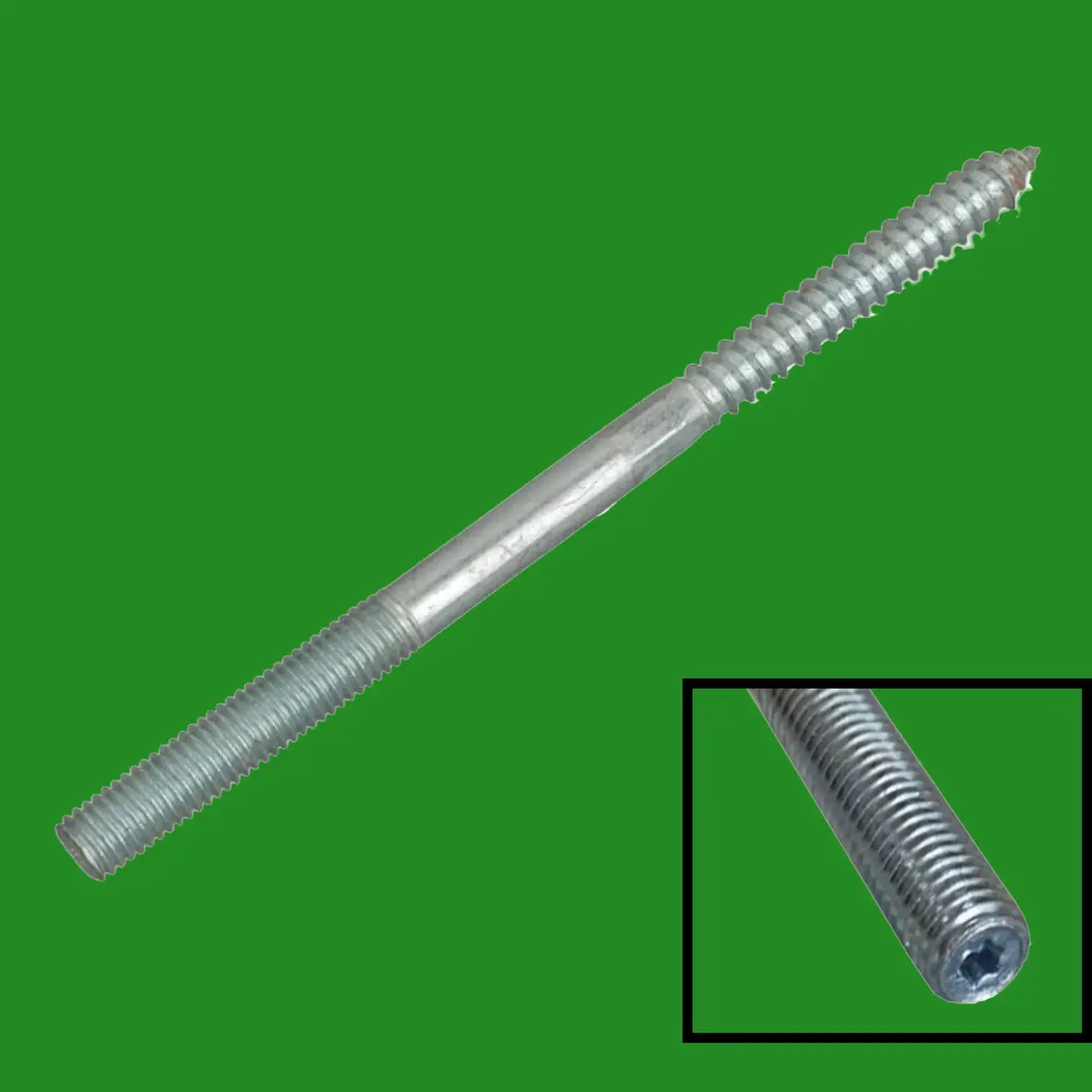 10x Wood to Metal M6x80mm Furniture Fixing Dowels, Screw to Machine Torx T9