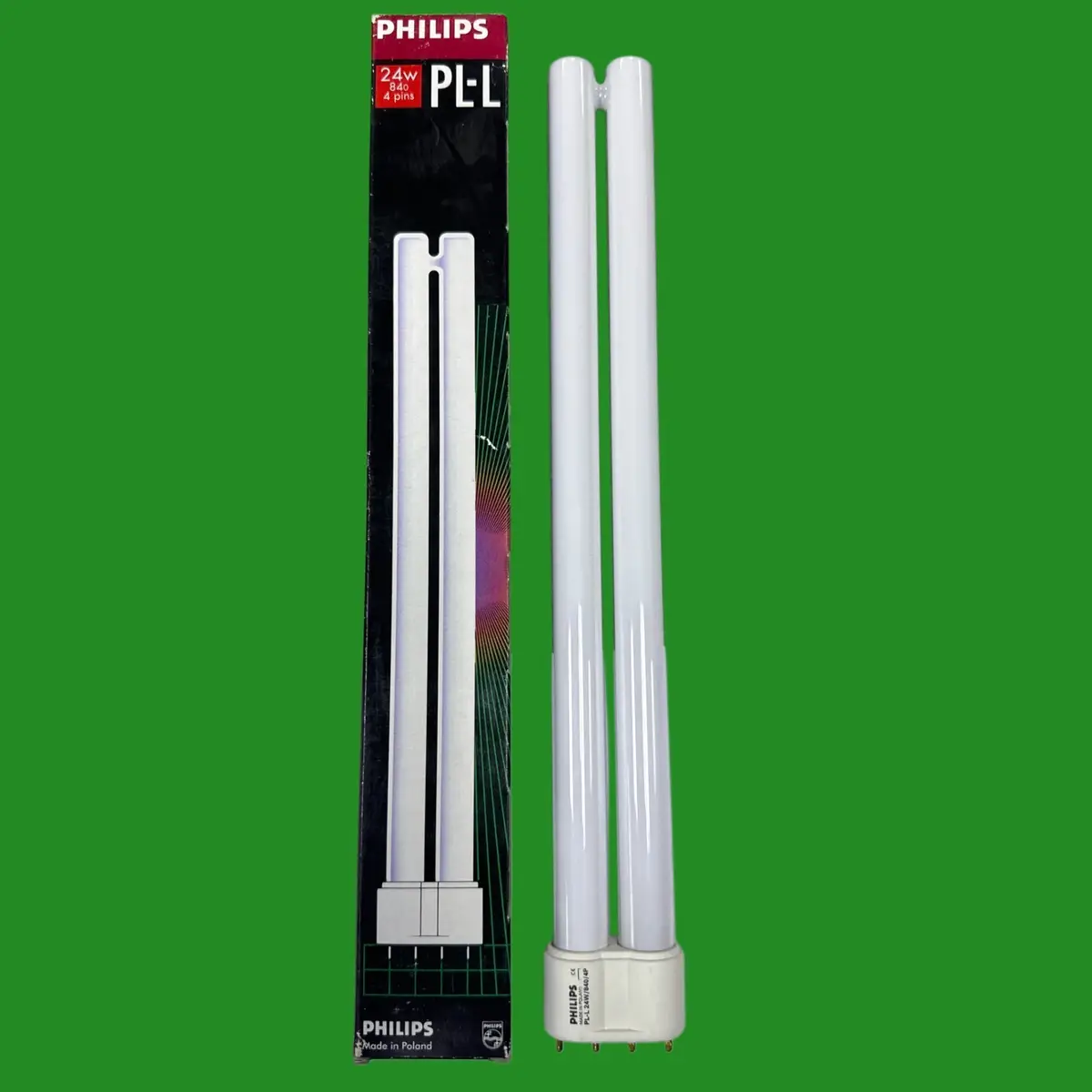 1x 24W Philips 2G11 Dimmable Light Bulb 4 Pin 4000K PLL CFL 840 Cool White Lamp