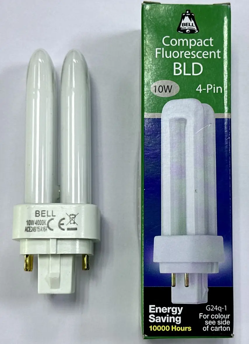 1x 10W BELL Dimmable G24q-1, 4 pin 3500K 835 Low Energy CFL BLD Light Bulb Lamp