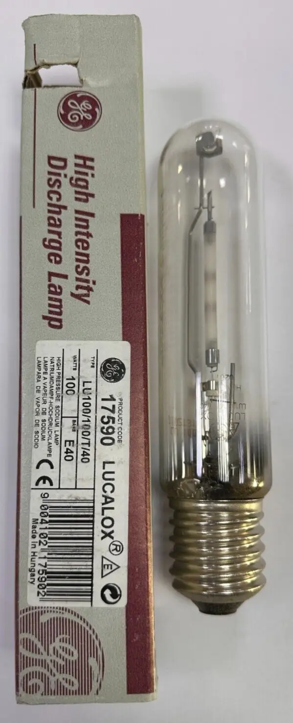100W GE Clear HPS High Pressure Sodium SON Tube Light Bulb GES E40 Lucalax 17590