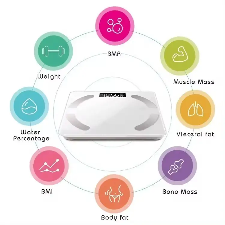 Smart Body Fat Digital Weighing Bluetooth Scale, BMI, Muscle Mass, Monitor, App - image 4 | Free standard UK delivery included | Discount Quality Products