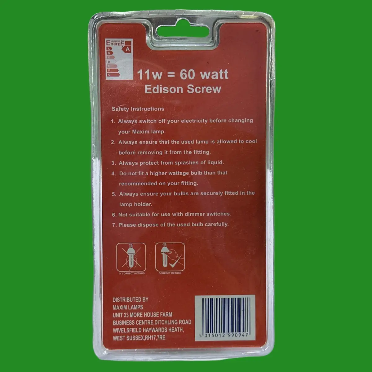 1x 11W (=60W) Maxim CFL Stick Light Bulb Low Energy 2700K ES E27 Edison Screw - image 2 | Free standard UK delivery included | Discount Quality Products