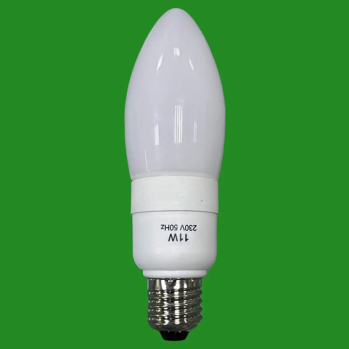 1x 11W CFL Large Candle Light Bulbs C49 6500K Daylight White ES E27 Edison Screw