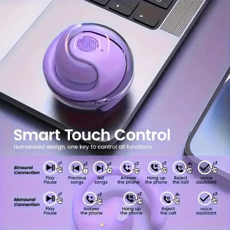 Coconut Ball Wireless Bluetooth 5.3 Earbuds & Charging Case, Android iOS Windows - image 6 | Free standard UK delivery included | Discount Quality Products