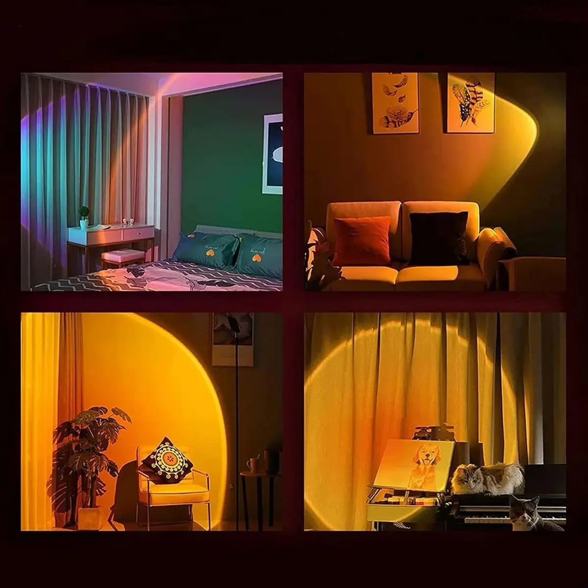 WiFi Sunset Lamp Smart LED Amazon Alexa Google Assistant Compatible 5V/2A - image 6 | Free standard UK delivery included | Discount Quality Products