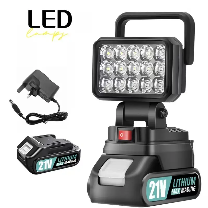 21V Portable LED Work Light, Outdoor Flashlight, Spotlight, On-site Lighting