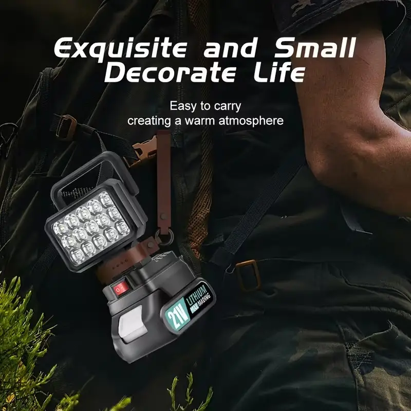 21V Portable LED Work Light, Outdoor Flashlight, Spotlight, On-site Lighting - image 4 | Free standard UK delivery included | Discount Quality Products