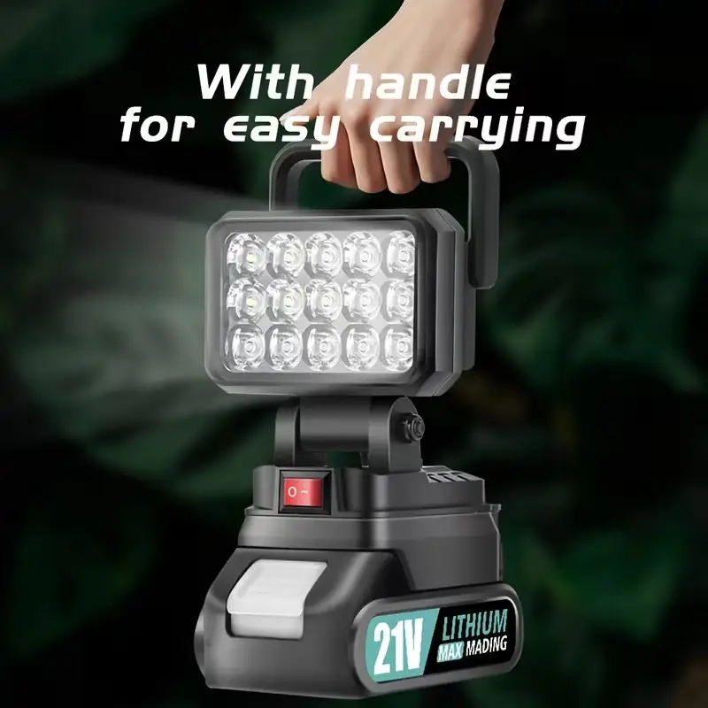 21V Portable LED Work Light, Outdoor Flashlight, Spotlight, On-site Lighting - image 11 | Free standard UK delivery included | Discount Quality Products