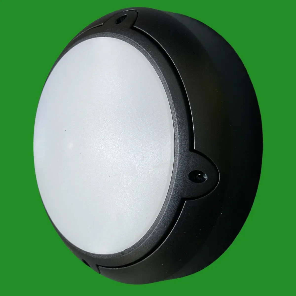 ASD 8.5W LED Black Mini Horizon Round Opal Security Wall Celling IP65 Light