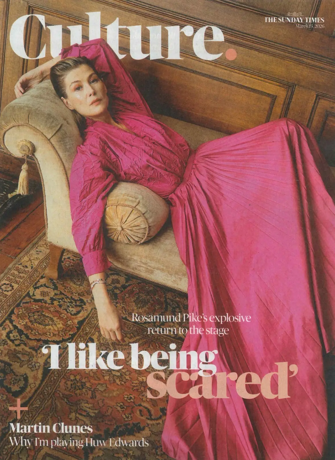 Sunday Times Culture Magazine: Rosamund Pike, Oscars, Martin Clunes, 15.3.26