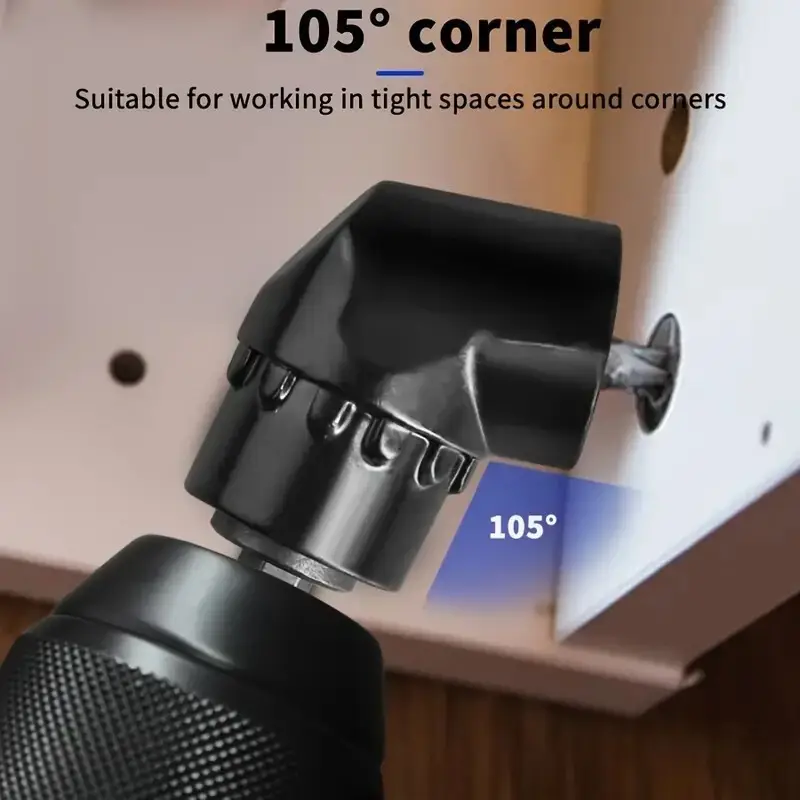 6pc Drill Bit Attachments 1/4" 3/8" 1/2" Sockets,  2x Hex Shank 105°, 90° Bevel - image 3 | Free standard UK delivery included | Discount Quality Products