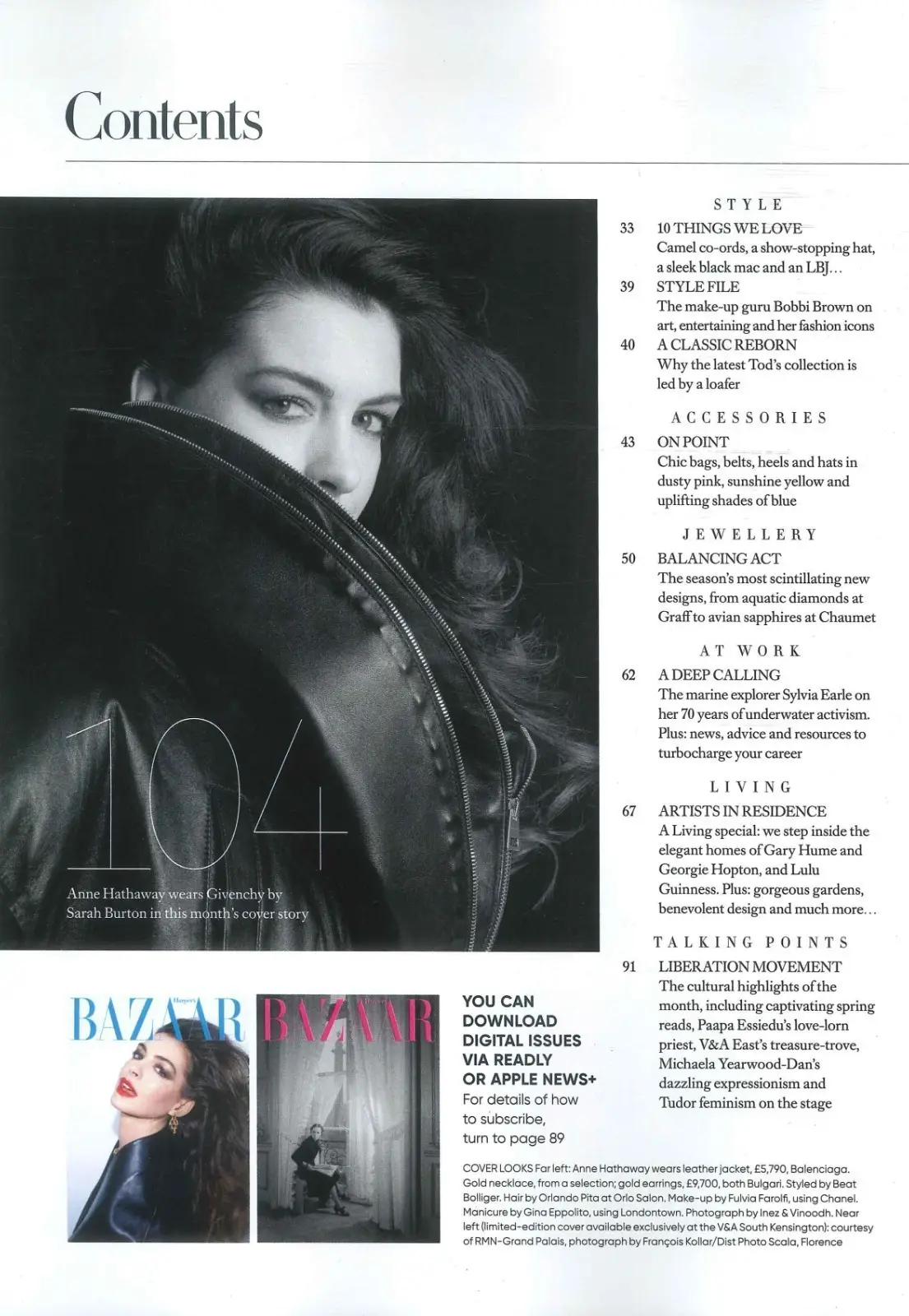 Harper's Bazaar Magazine: Anne Hathaway, Regé-Jean Page, Sylvia Earle, May 2026 - image 3 | Free standard UK delivery included | Discount Quality Products