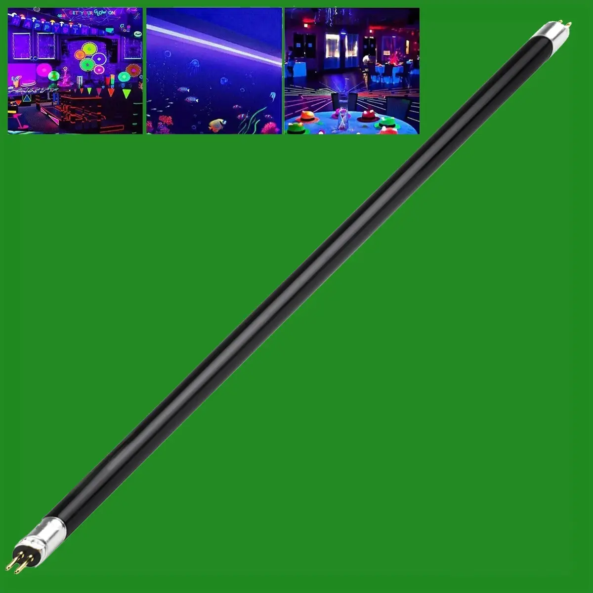 16W T4 UV 476mm Ultraviolet Blacklight Tube Strip Light DJ Disco Halloween Lamp