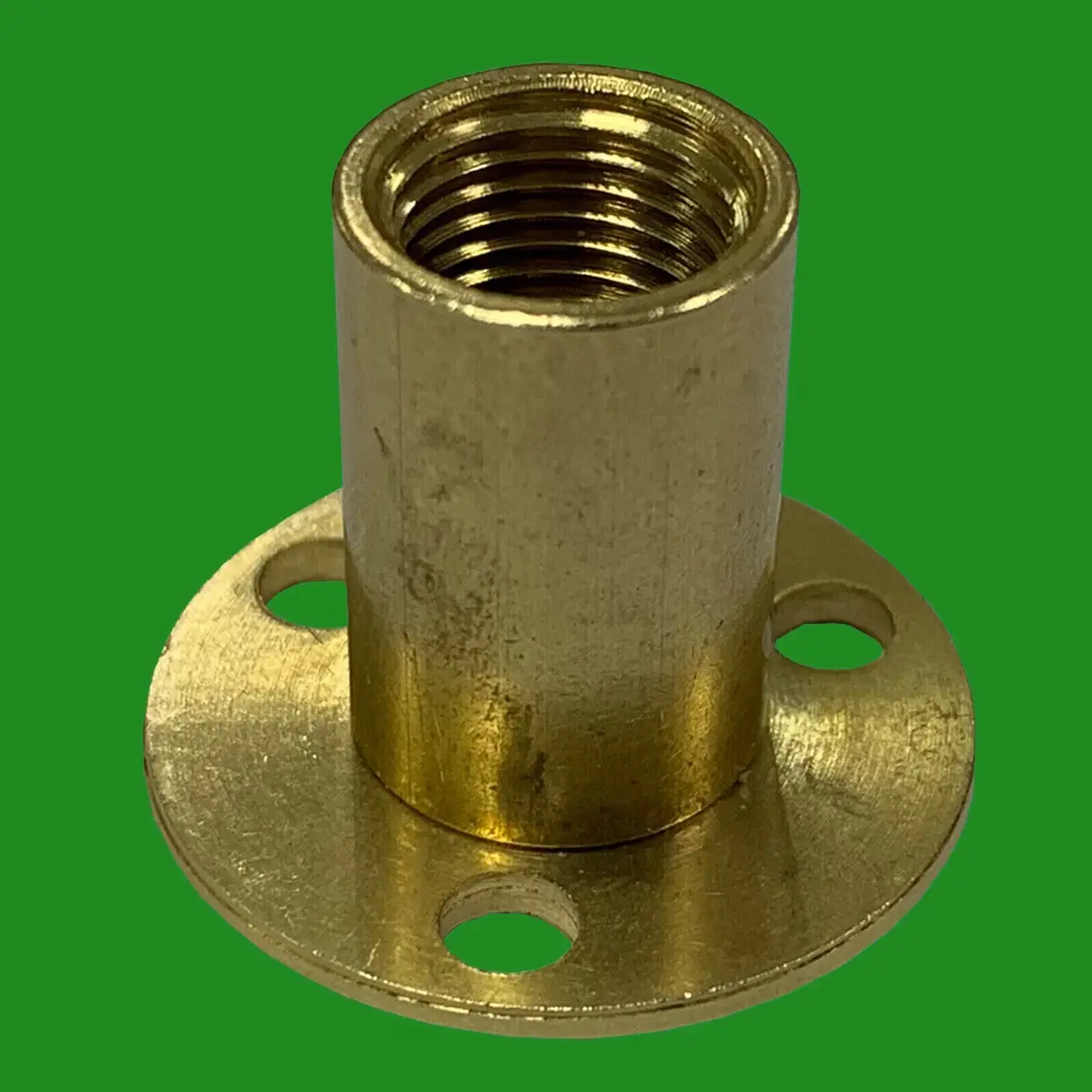 2x Brass Female Allthread Hollow Threaded Tube With Backplate Lamp Holder Socket