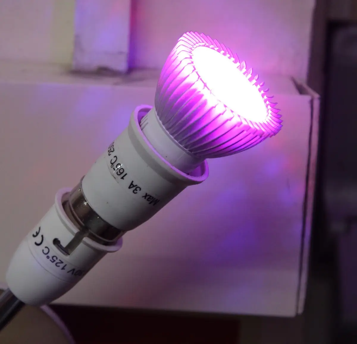 1x Purple / Violet Coloured LED Spotlight Edison Screw Cap E27 Light Bulb, Lamp - image 2 | Free standard UK delivery included | Discount Quality Products