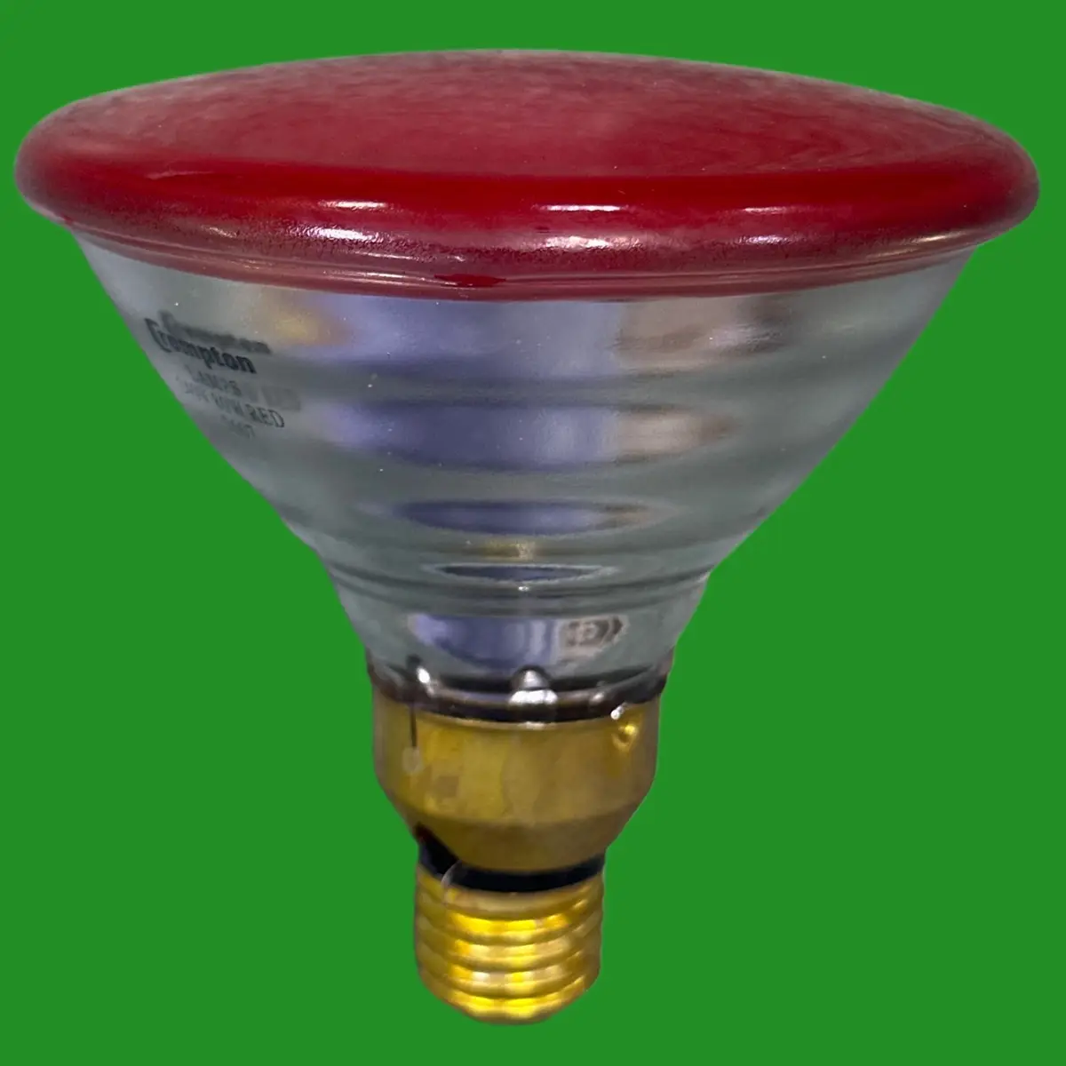80W Crompton Red Coloured Par38 Reflector Dimmable Flood Light Bulbs ES E27