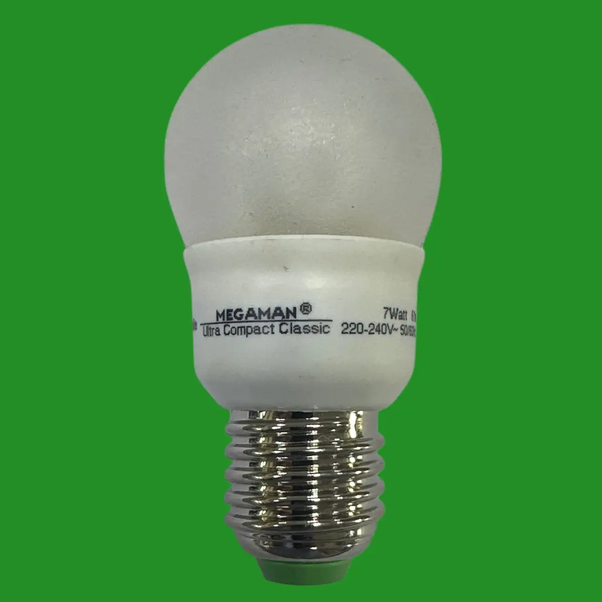 7W (=35W) Megaman Round Golf CFL Light Bulb ES E27 Screw Low Energy Power Saving - image 2 | Free standard UK delivery included | Discount Quality Products