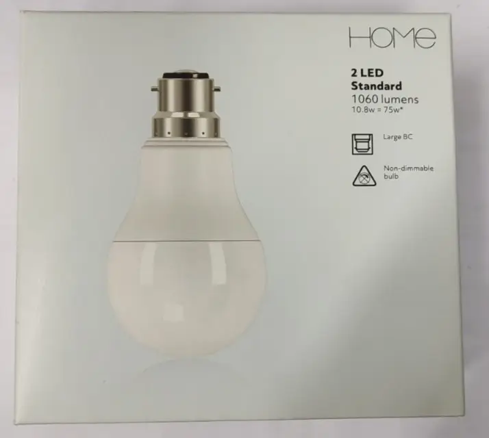2x 10.8W (=75W) Home LED GLS Globe Light Bulbs, 2700K BC B22 Bayonet Lamp - image 2 | Free standard UK delivery included | Discount Quality Products