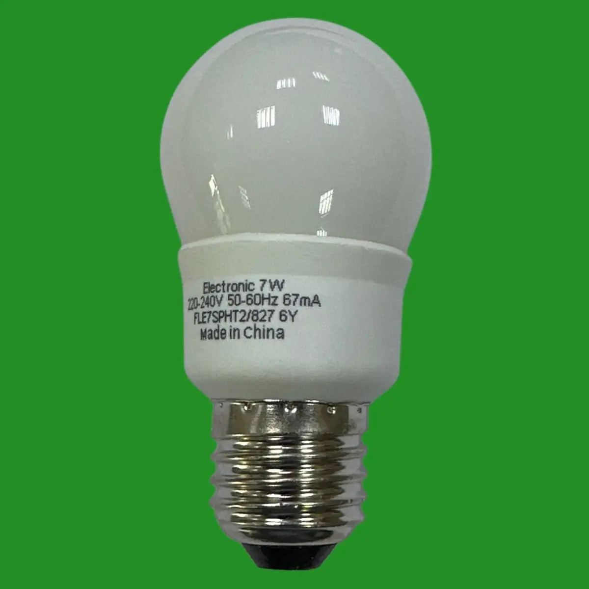 1x 7W (=32W) GE Round Golf Globe CFL Light Bulb Low Energy ES E27 Edison Screw - image 2 | Free standard UK delivery included | Discount Quality Products
