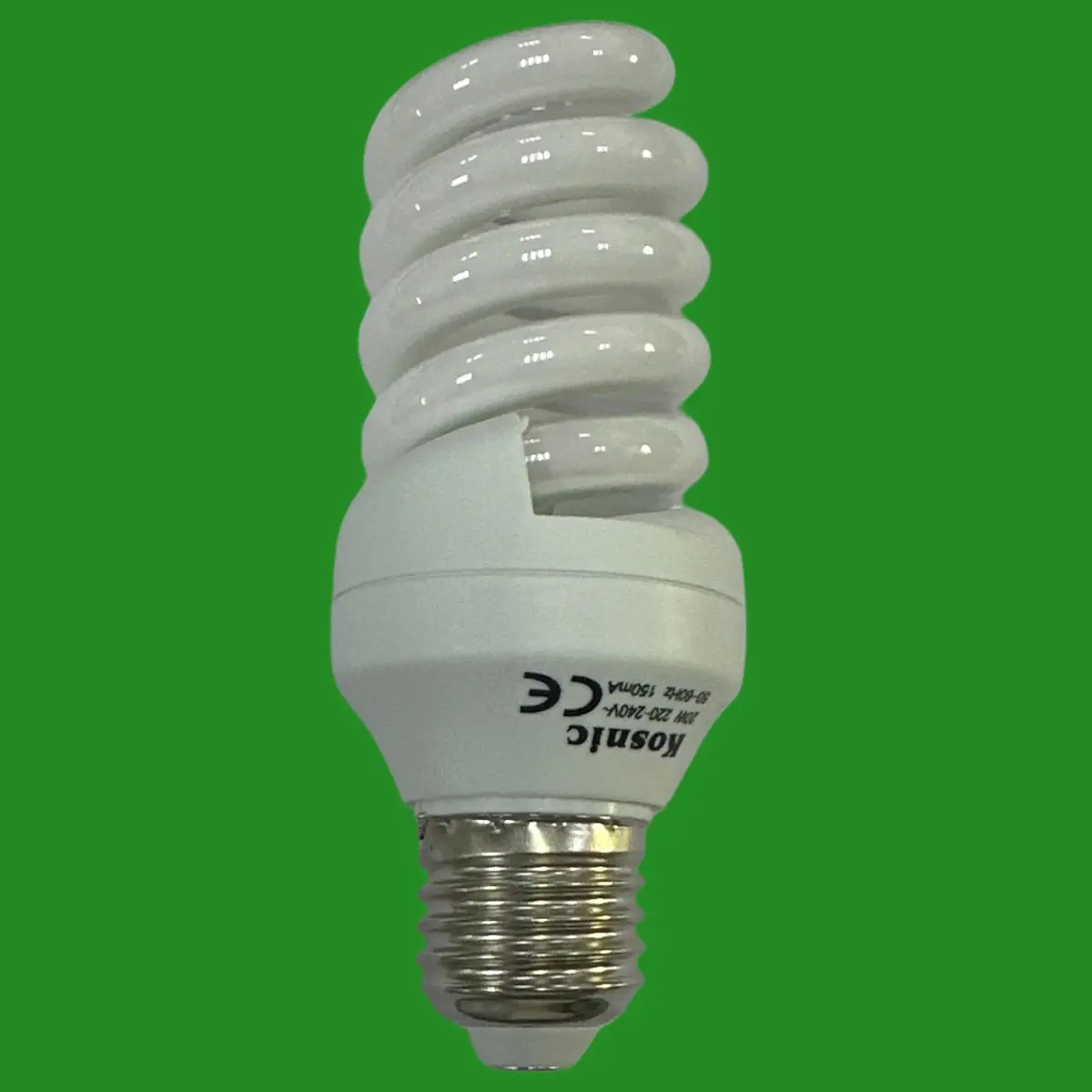 1x 20W (=100W) Kosnic CFL Spiral Light Bulb, Edison Screw ES E27 6500K Daylight - image 2 | Free standard UK delivery included | Discount Quality Products