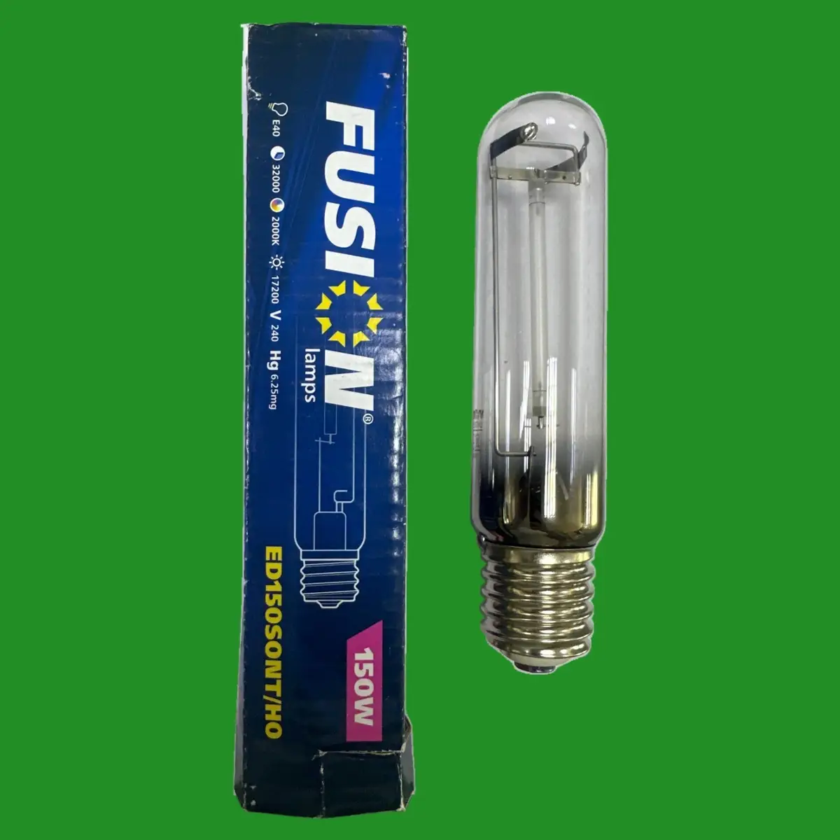 150W Fusion HPS ED150SONT HID High Pressure Sodium Tube Floodlight Bulb GES E40