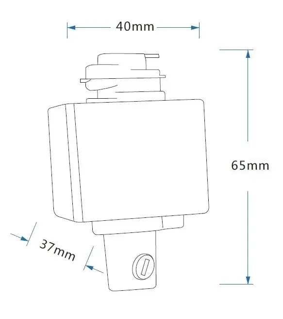 230V Mains Track Adaptor Black for Flex Pendant or Power Feed Applications - image 2 | Free standard UK delivery included | Discount Quality Products